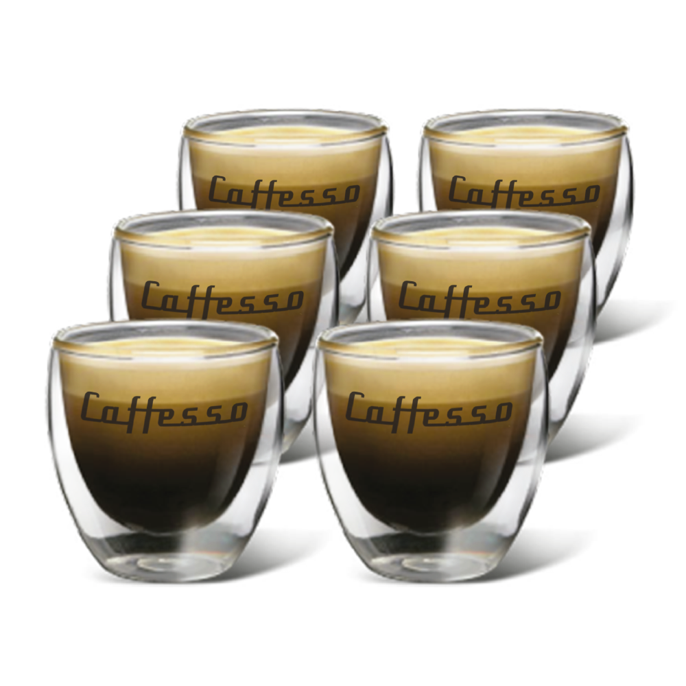 Pack 6 Tazas Doble Vidrio para Espresso