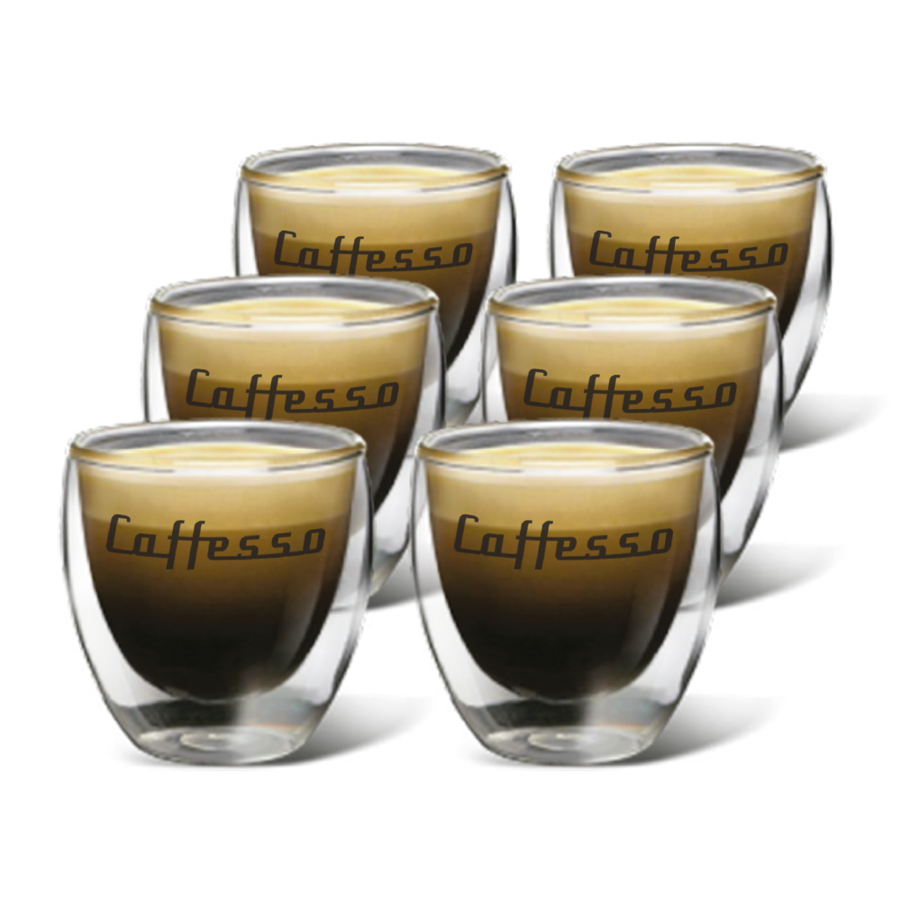 Pack 6 Tazas Doble Vidrio para Espresso