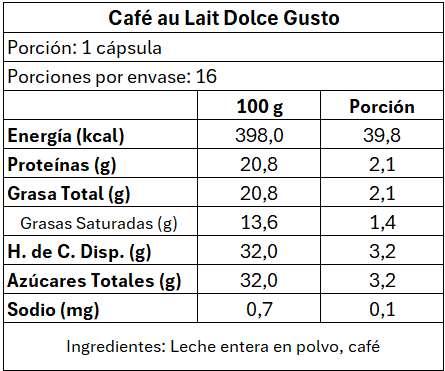 Café Au Lait - Cápsula Dolce Gusto compatible 16 Cáps.