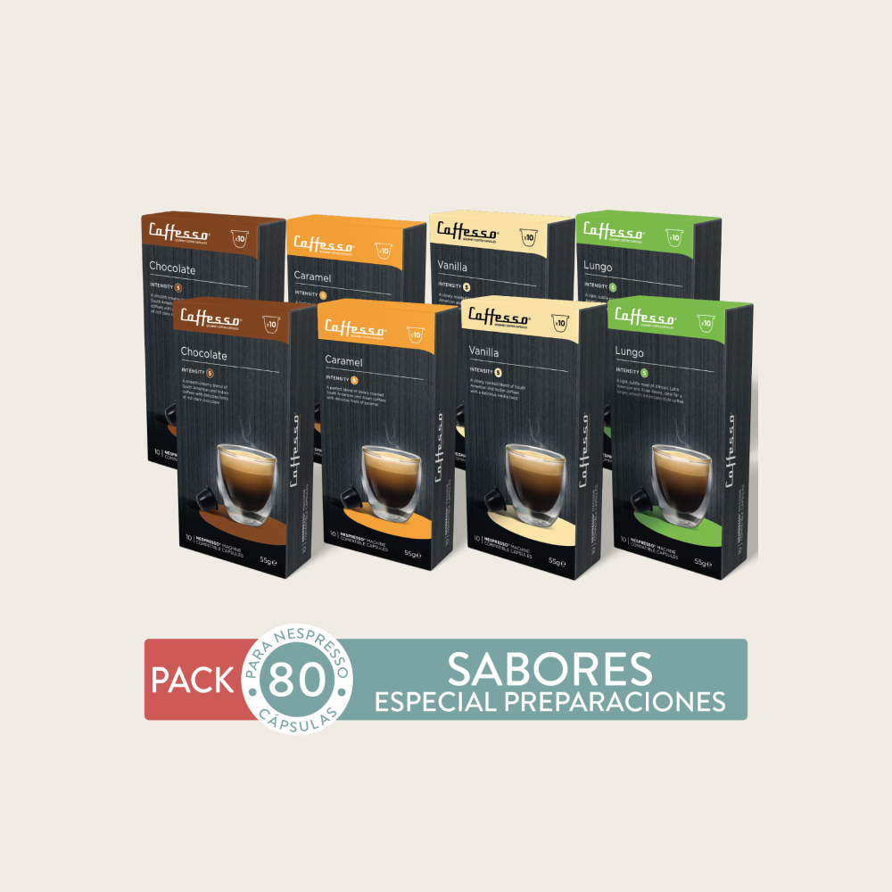 80 Cápsulas de café Sabores