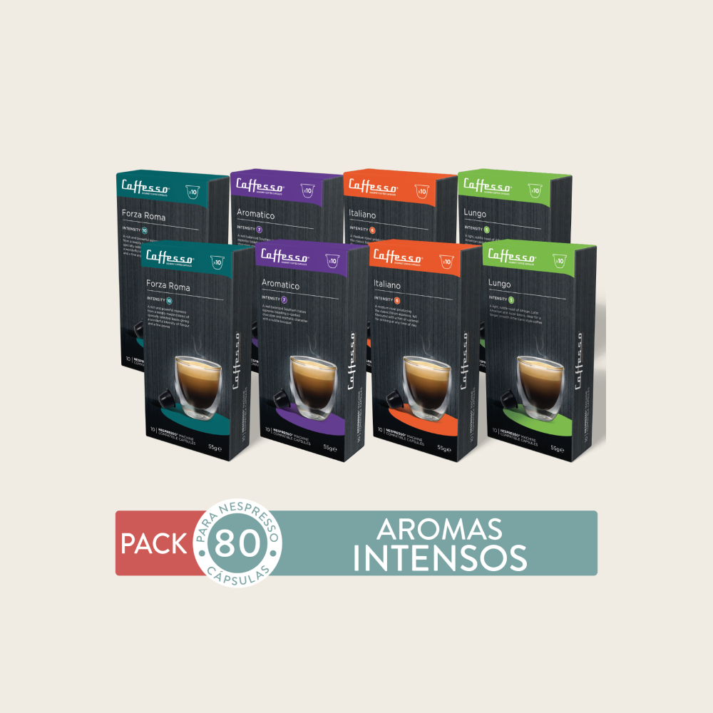 80 Cápsulas de café Aromas Intensos