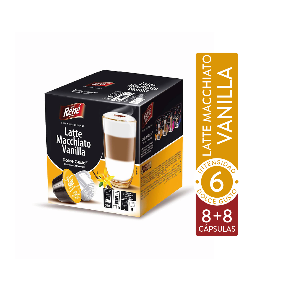 Vanilla Latte Macchiato - Cápsula Dolce Gusto compatible 16 Cáps.