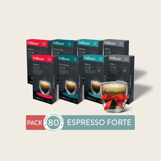 80 Cápsulas de café Espresso Forte
