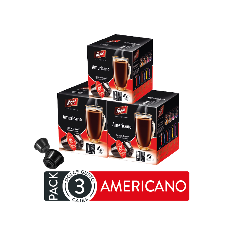 Pack 3 Americano - Cápsula Dolce Gusto compatible