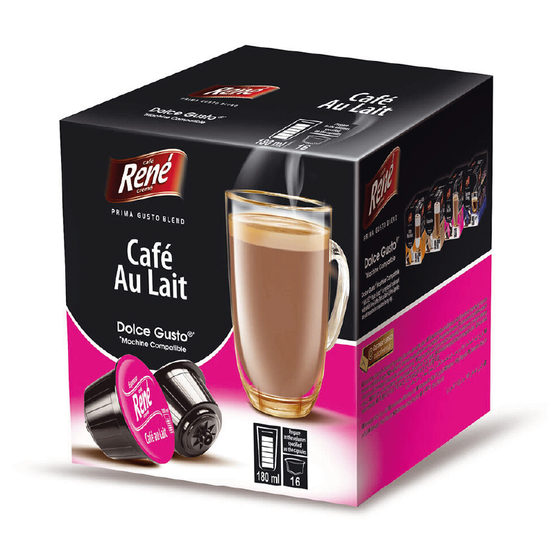 6 cajas René Dolce Gusto Café Au Lait (96 cáps.)