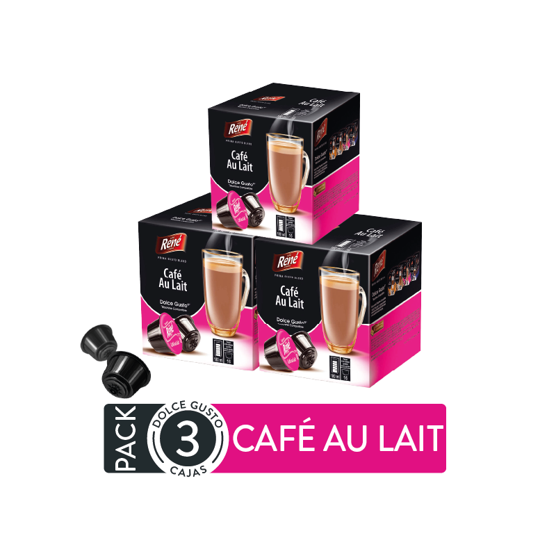 Pack 3 Café Au Lait - Cápsula Dolce Gusto compatible
