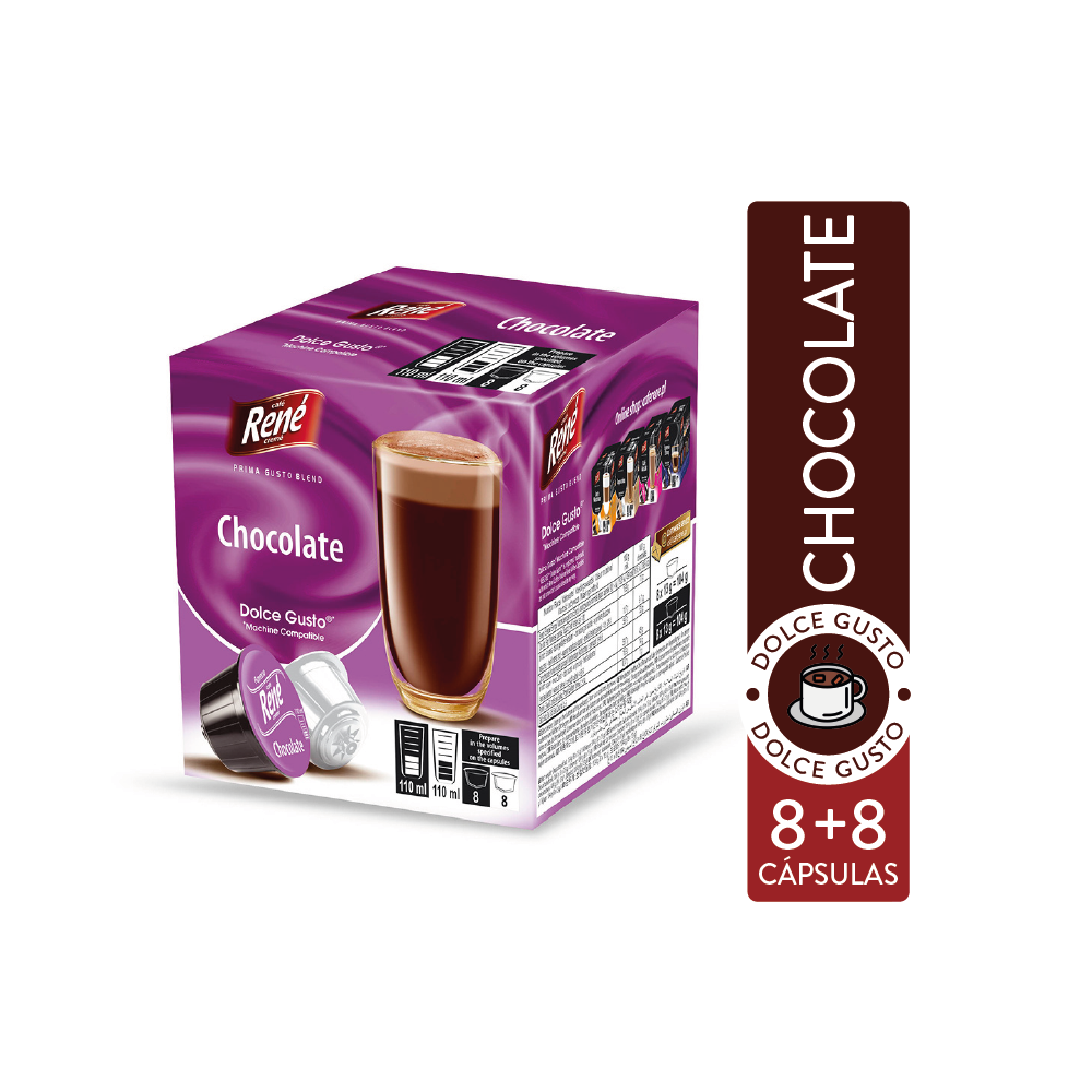 Chocolate - Cápsula Dolce Gusto compatible 16 Cáps.