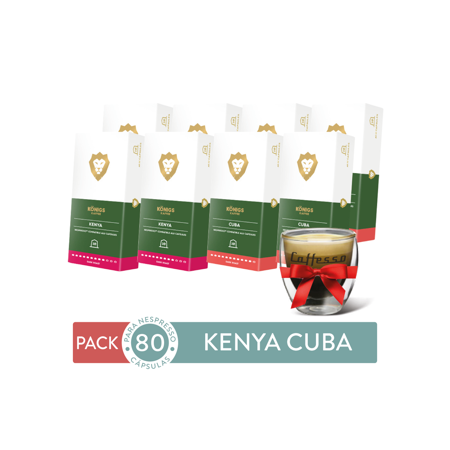 80 Cápsulas Königs Kenya Cuba