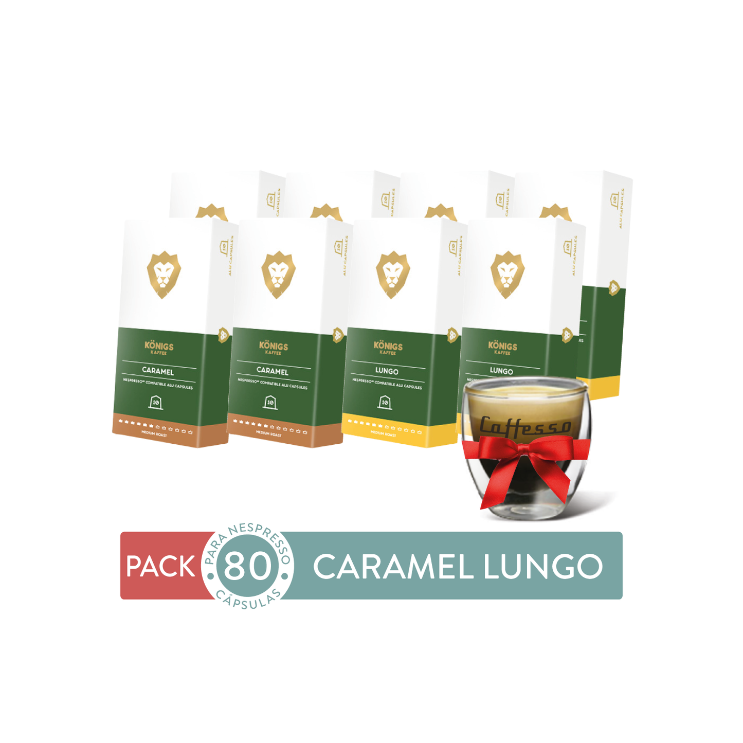 80 Cápsulas Königs Caramel Lungo