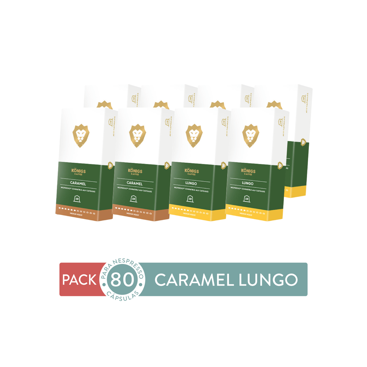 80 Cápsulas Königs Caramel Lungo