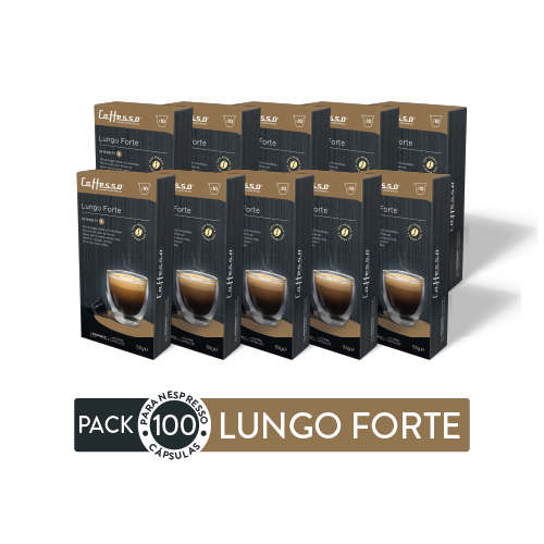 100 Cápsulas De Café Lungo Forte