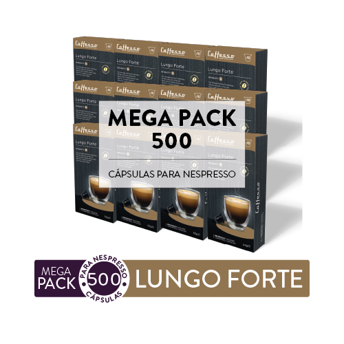 500 Cápsulas de café Lungo Forte