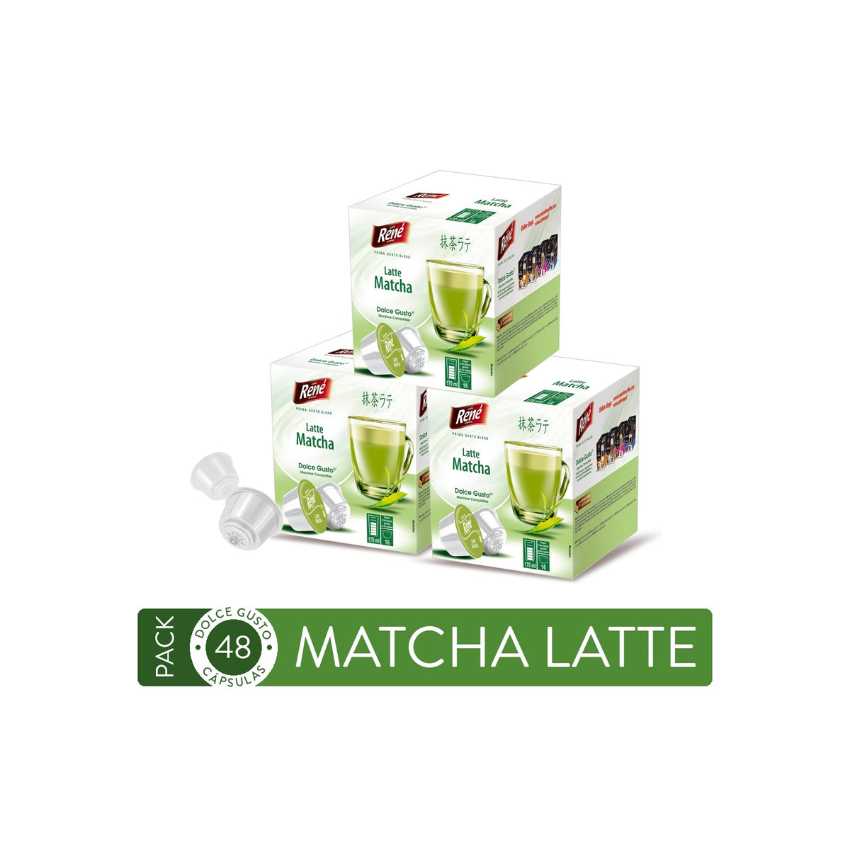 Pack 3 Matcha Latte - Cápsula Dolce Gusto compatible