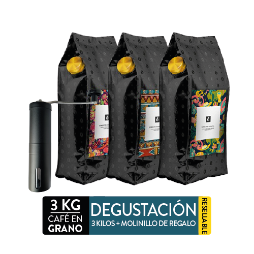 Pack Café Grano 3 kg Molinillo de Regalo