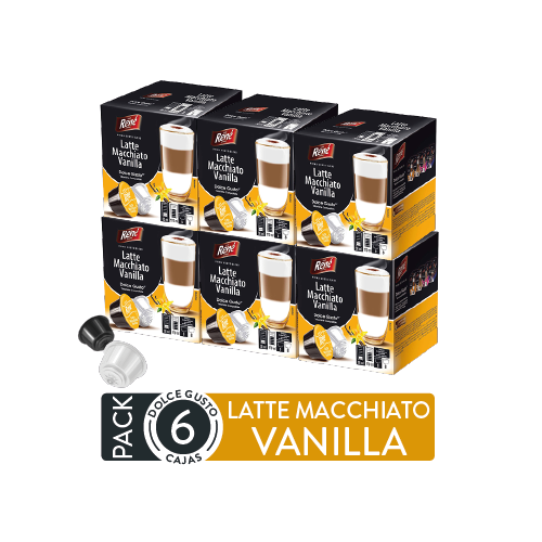 6x René Dolce Gusto Vanilla Latte Macchiato (96 cáps.)
