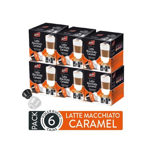 6x René Dolce Gusto Caramel Latte Macchiato (96 cáps.)