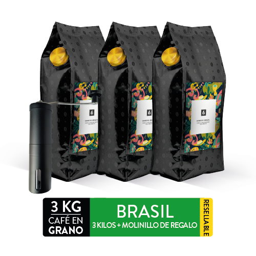 3 kg cafe Brasil + molinillo de regalo